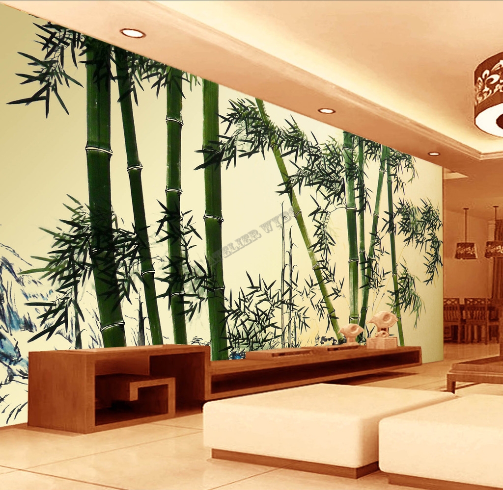 papier peint chinois chinese wallpaper Bambou  1